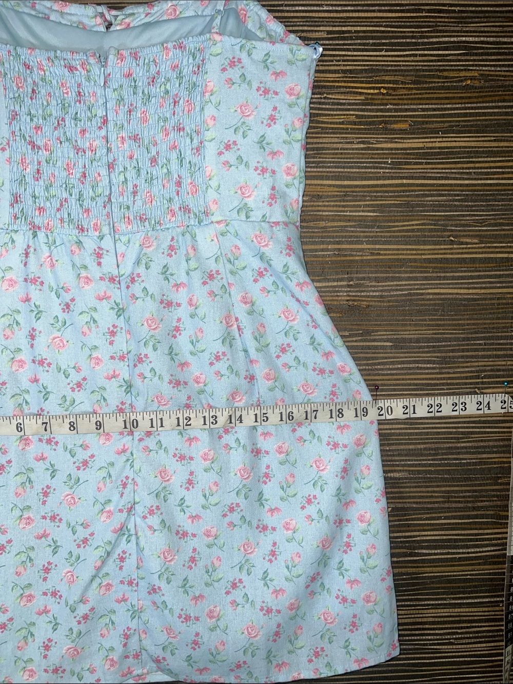 🆕 Altar'd State Floral Mini Dress Baby Blue Medium - Picture 11 of 17